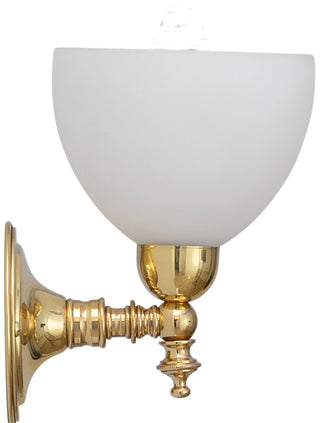 Lighting Inspirations Koscina Wall Light Polished Brass With Decatron Opal Matte