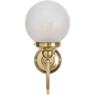 Lighting Inspirations Luke Wall Light Polished Brass with Sheffield 6'' Shade