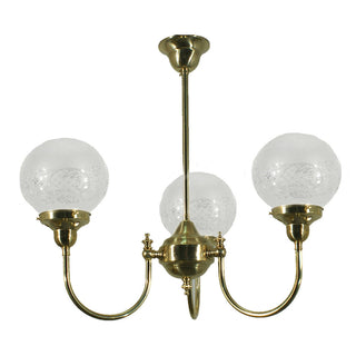 Lighting Inspirations Luke 3 Light Pendant Polished Brass with 6'' Sheffield