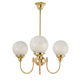 Lighting Inspirations Luke 3 Light Pendant Polished Brass with 6'' Sheffield