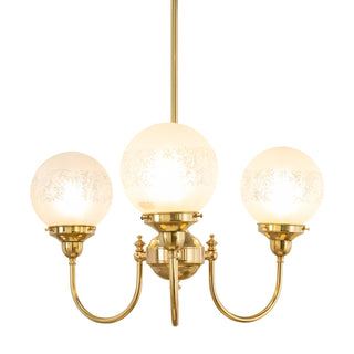 Lighting Inspirations Luke 3 Light Pendant Polished Brass with 6'' Sheffield