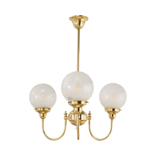 Lighting Inspirations Luke 3 Light Pendant Polished Brass with 6'' Sheffield