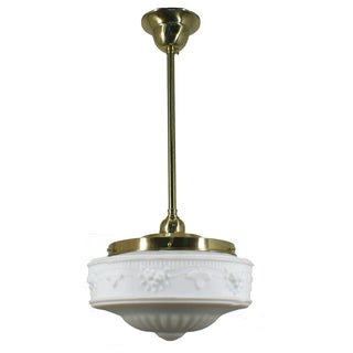 Lighting Inspirations Senator 11'' Opal Matte On Rod Set 1/2'' x 1/2m Polished Brass