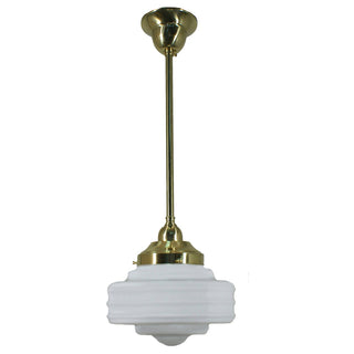 Lighting Inspirations Detroit 8'' Opal Matte On Rod Set 1/2'' x 1/2m Polished Brass