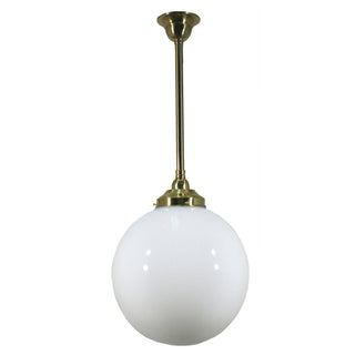 Lighting Inspirations Sphere 12'' Opal Gloss On Rod Set 3/4'' x 1/2m Polished Brass