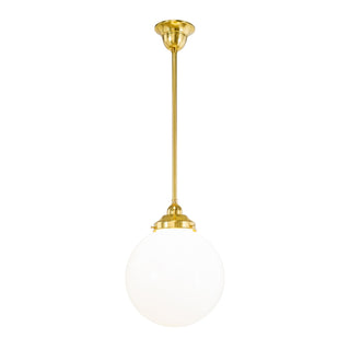 Lighting Inspirations Sphere 12'' Opal Gloss On Rod Set 3/4'' x 1/2m Polished Brass