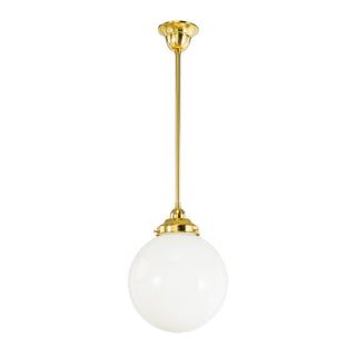 Lighting Inspirations Sphere 12'' Opal Gloss On Rod Set 3/4'' x 1/2m Polished Brass