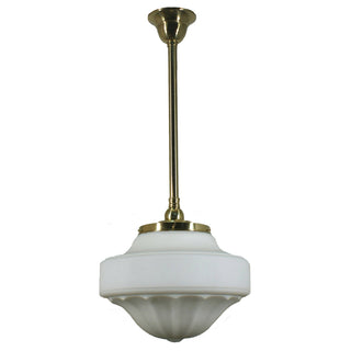Lighting Inspirations Derby 13'' Opal Matte On Rod Set 3/4'' x 1/2m Polished Brass
