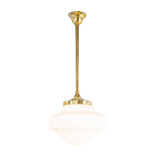 Lighting Inspirations Derby 13'' Opal Matte On Rod Set 3/4'' x 1/2m Polished Brass