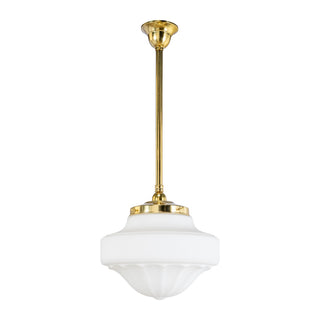 Lighting Inspirations Derby 13'' Opal Matte On Rod Set 3/4'' x 1/2m Polished Brass