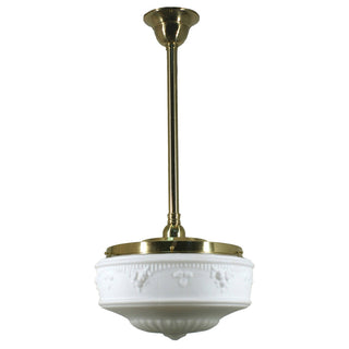 Lighting Inspirations Senator 14'' Opal Matte On Rod Set 3/4'' x 1/2m Polished Brass