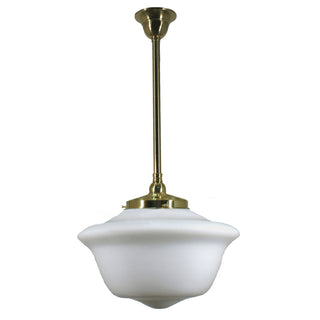Lighting Inspirations Victorian Schoolhouse 16'' Opal Matte Rod Set 3/4'' x 1/2m Polished Brass