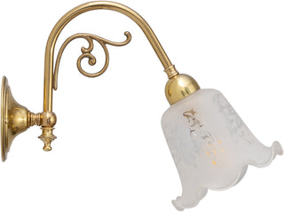 Lighting Inspirations Victoriana Wall Light Polished Brass With 5008 29mm Frost Etch Shade