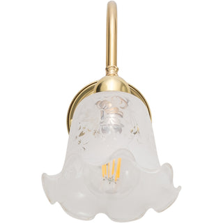Lighting Inspirations Victoriana Wall Light Polished Brass With 5008 29mm Frost Etch Shade