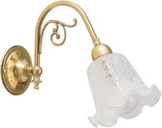 Lighting Inspirations Victoriana Wall Light Polished Brass With 5008 29mm Frost Etch Shade