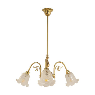 Lighting Inspirations Victoriana 3 Light Pendant Polished Brass With 5008 29mm Frost Etched Shades