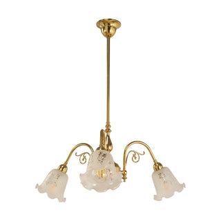Lighting Inspirations Victoriana 3 Light Pendant Polished Brass With 5008 29mm Frost Etched Shades