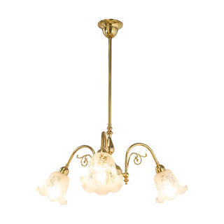 Lighting Inspirations Victoriana 3 Light Pendant Polished Brass With 5008 29mm Frost Etched Shades