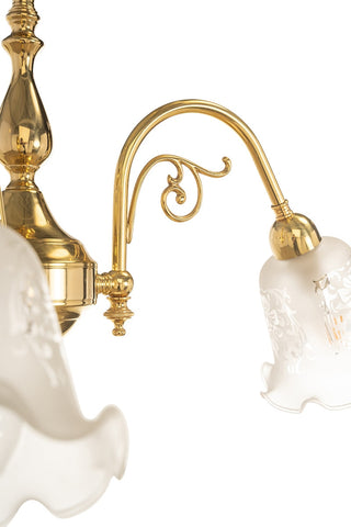 Lighting Inspirations Victoriana 3 Light Pendant Polished Brass With 5008 29mm Frost Etched Shades