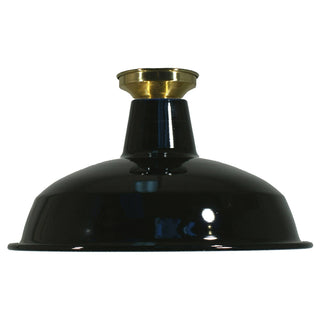 Lighting Inspirations Warehouse 300mm Black Metal Batten Fix Polished Brass