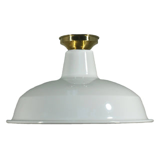 Lighting Inspirations Warehouse 300mm White Metal Batten Fix Polished Brass
