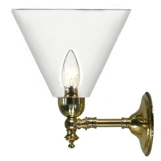 Lighting Inspirations Waubra Wall Light Polished Brass with Cono Clear