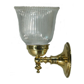 Lighting Inspirations Kline Wall Light Polished Brass with Zipper 23 Clear Shade