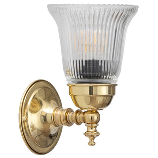 Lighting Inspirations Kline Wall Light Polished Brass with Zipper 23 Clear Shade