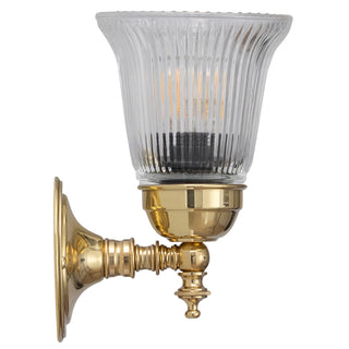 Lighting Inspirations Kline Wall Light Polished Brass with Zipper 23 Clear Shade