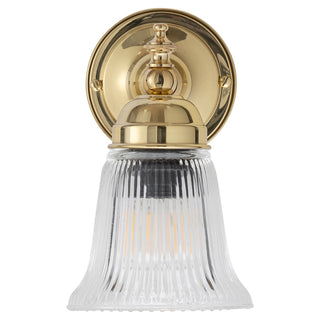 Lighting Inspirations Kline Wall Light Polished Brass with Zipper 23 Clear Shade