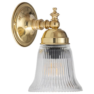 Lighting Inspirations Kline Wall Light Polished Brass with Zipper 23 Clear Shade