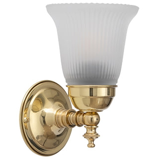 Lighting Inspirations Kline Wall Light Polished Brass With Zipper 23 Frost Shade