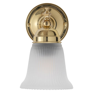 Lighting Inspirations Kline Wall Light Polished Brass With Zipper 23 Frost Shade
