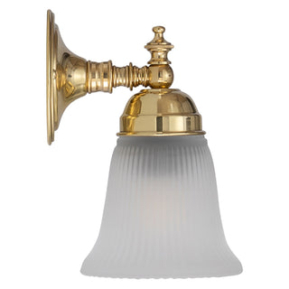 Lighting Inspirations Kline Wall Light Polished Brass With Zipper 23 Frost Shade