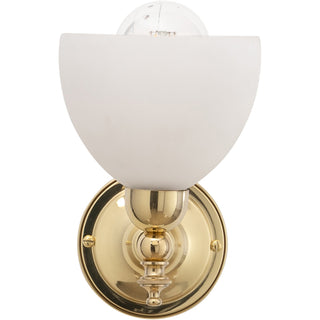 Lighting Inspirations Waubra Wall Light Polished Brass with Decatron Opal Matte