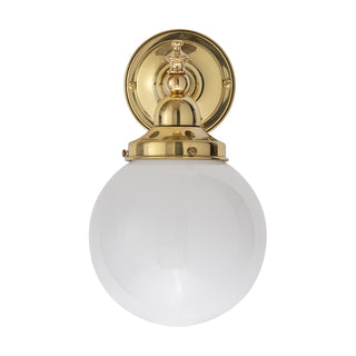 Lighting Inspirations Koscina Wall Light Polished Brass with 6'' Opal Gloss Sphere
