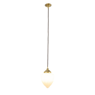 Lighting Inspirations Empire 8'' Opal Matte Cord Suspension Polished Brass