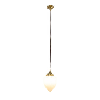 Lighting Inspirations Empire 8'' Opal Matte Cord Suspension Polished Brass