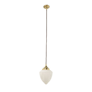 Lighting Inspirations Empire 8'' Opal Matte Cord Suspension Polished Brass