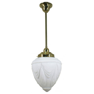 Lighting Inspirations Empire 8'' Opal Matte On Rod Set 1/2'' x 1/2m Polished Brass