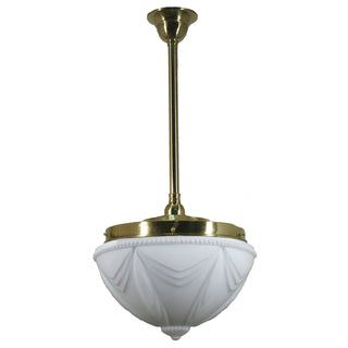 Lighting Inspirations Empire 14'' Opal Matte On Rod Set 3/4'' x 1/2m Polished Brass