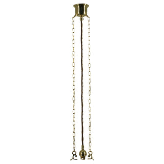 Lighting Inspirations 3 Chain Suspension with Gravity Hooks Polished Brass