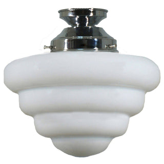 Lighting Inspirations Beehive Opal Matte Batten Fix Chrome