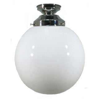 Lighting Inspirations Sphere 10'' Opal Gloss Batten Fix Chrome