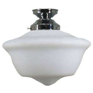 Lighting Inspirations Victorian Schoolhouse 12'' Opal Matte Batten Fix Chrome