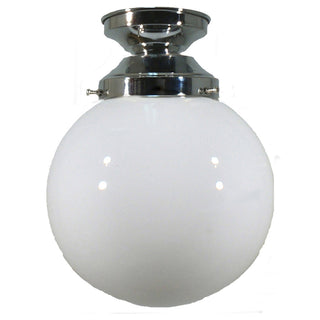 Lighting Inspirations Sphere 8'' Opal Gloss Batten Fix Chrome