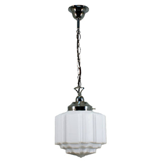 Lighting Inspirations St Kilda 8'' Opal Matte Single Chain Suspension Chrome