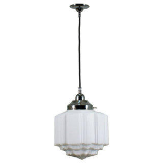 Lighting Inspirations St Kilda 8'' On Cloth Cord Suspension Chrome