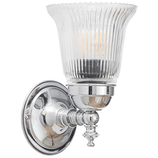 Lighting Inspirations Kline Wall Light Chrome with Zipper 23 Clear