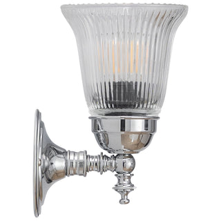Lighting Inspirations Kline Wall Light Chrome with Zipper 23 Clear